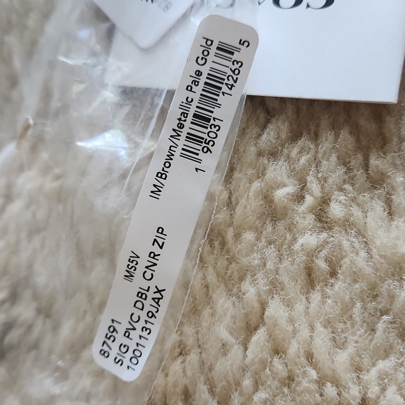 NWT Coach Brown Signature Leather with Pale Gold Double Corner Zip Wallet π€π€ - Picture 12 of 16